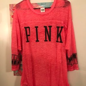 Pink long sleeve T